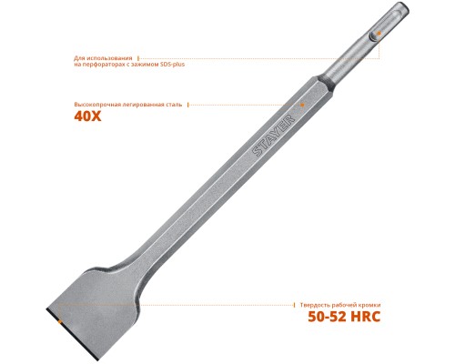 Плоское зубило Gorilla Force, 40x250 мм, SDS-Plus STAYER 29353-40-250_z02