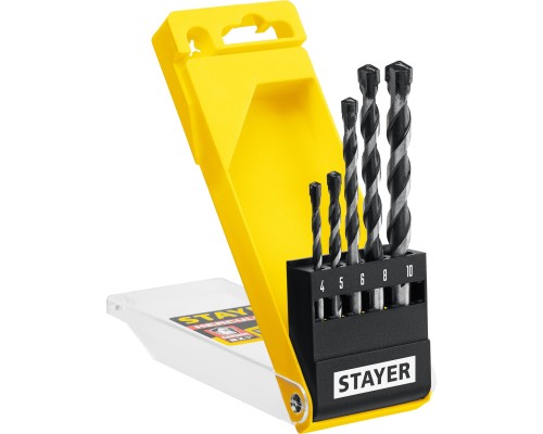 Набор сверл по бетону Hercules 5 шт: d 4-5-6-8-10 мм STAYER 2915-H5_z01