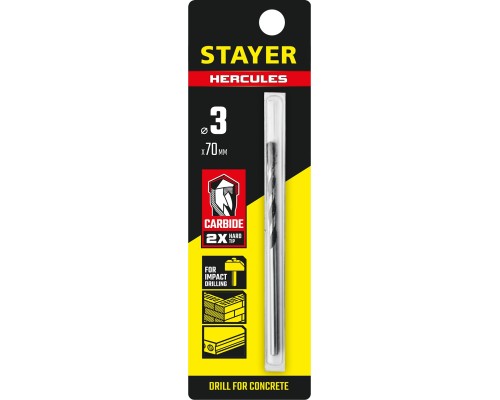 Сверло по бетону Hercules 3x70 мм STAYER 2915-070-03_z01