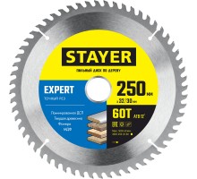 Пильный диск по дереву Expert, 250x32/30 мм, 60Т, точный рез STAYER 3682-250-32-60_z01