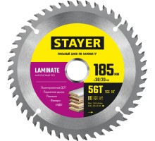 Пильный диск по ламинату Laminate, 185x30/20 мм, 56Т, аккуратный рез STAYER 3684-185-30-56_z01
