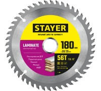 Пильный диск по ламинату Laminate, 180x30/20 мм, 56Т, аккуратный рез STAYER 3684-180-30-56_z01