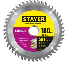 Пильный диск по ламинату Laminate, 180x30/20 мм, 56Т, аккуратный рез STAYER 3684-180-30-56_z01