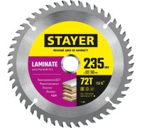 Пильный диск по ламинату Laminate, 235x32/30 мм, 72Т, аккуратный рез STAYER 3684-235-32-72_z01