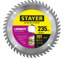 Пильный диск по ламинату Laminate, 235x32/30 мм, 72Т, аккуратный рез STAYER 3684-235-32-72_z01