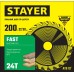 Пильный диск по дереву Fast, 200x32/30 мм, 24Т, быстрый рез STAYER 3680-200-32-24_z01