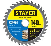 Пильный диск по дереву Expert, 140x20/16 мм, 36Т, точный рез STAYER 3682-140-20-36_z01