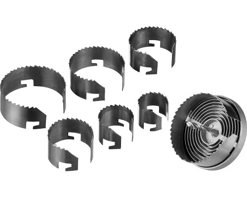 Наборная кольцевая пила по дереву 7 шт, (26-32-38-45-50-56-64x23 мм) STAYER 2956-1