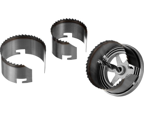 Наборная кольцевая пила по дереву 3 шт, (60-67-74x32 мм), усиленная STAYER 2957-074