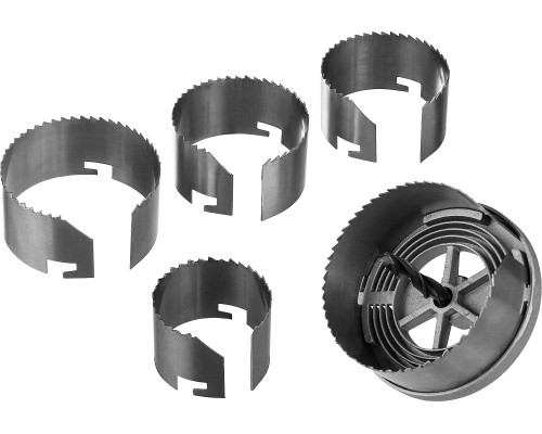 Наборная кольцевая пила по дереву 5 шт, (60-67-74-81-95x32 мм), усиленная STAYER 2957-095