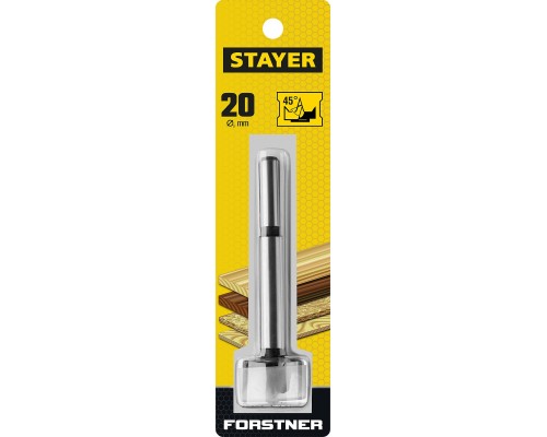 Cверло Форстнера по дереву Forstner, 20 мм, ДСП STAYER 29985-20_z01