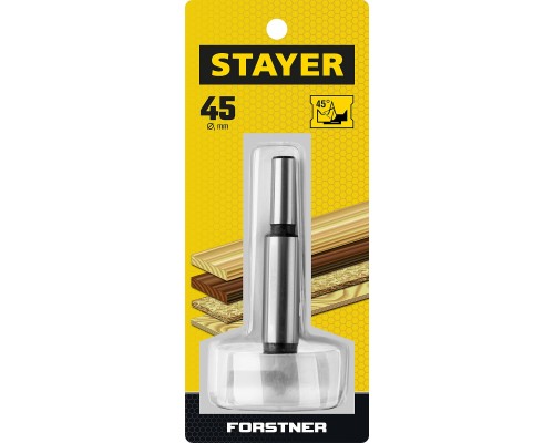 Cверло Форстнера по дереву Forstner, 45 мм, ДСП STAYER 29985-45_z01