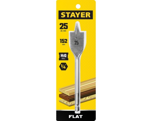 Cверло по дереву Flat, 25x152 мм, перовое STAYER 2950-25_z01