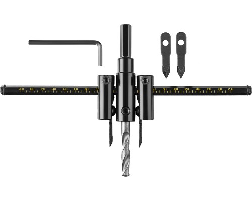 Сверло по дереву регулируемое Балеринка, d 40-200 мм, двурезцовое STAYER 2944-200