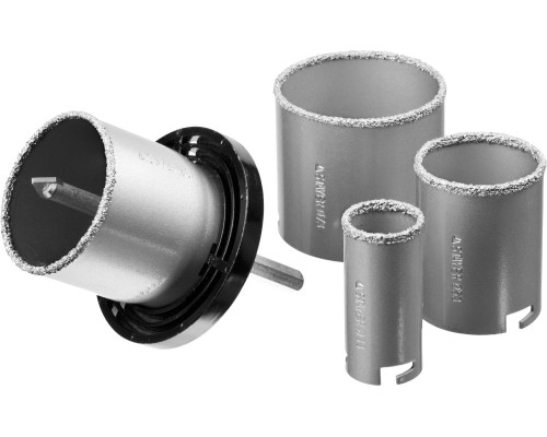 Набор кольцевых коронок 6 шт, 33, 53, 67, 73 мм, карбид вольфрама STAYER 33345-H6