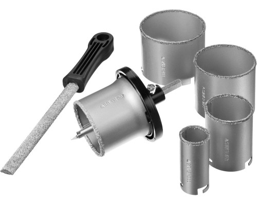 Набор кольцевых коронок 8 шт, 33, 53, 67, 73, 83 мм, карбид вольфрама STAYER 33345-H8