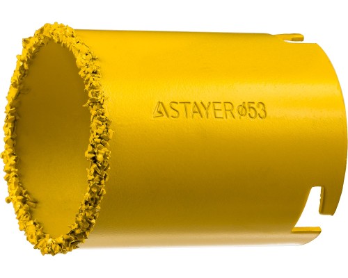 Кольцевая коронка 53 мм, L 55 мм, карбид вольфрама STAYER 33345-53