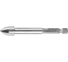 Сверло по стеклу и кафелю 14 мм, 4х кромка, HEX 1/4 STAYER 2985-14_z01