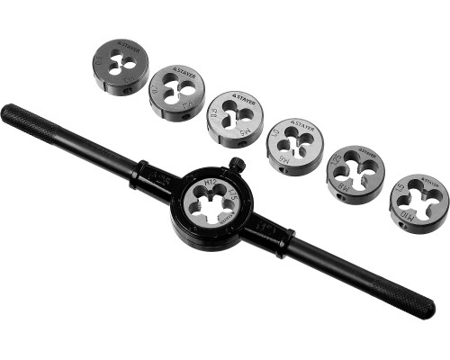 Набор плашек MaXCut, 8 предметов, инструментальная сталь STAYER 28015-H8_z01