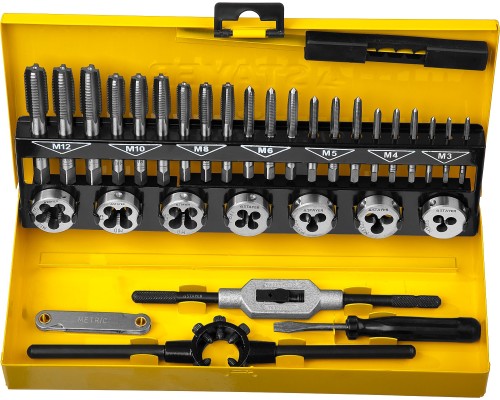 Набор комплектных метчиков и плашек MaXCut, 32 предмета, легированная сталь STAYER 28014-H32