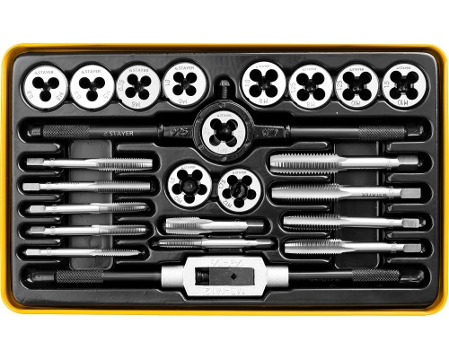 Набор метчиков и плашек MaXCut, 24 предмета, легированная сталь STAYER 28020-H24