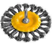 Щетка кистевая для дрели 100 мм, жгутированная стальная проволока 0.5 мм STAYER 35115-100