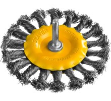 Щетка кистевая для дрели 100 мм, жгутированная стальная проволока 0.5 мм STAYER 35115-100