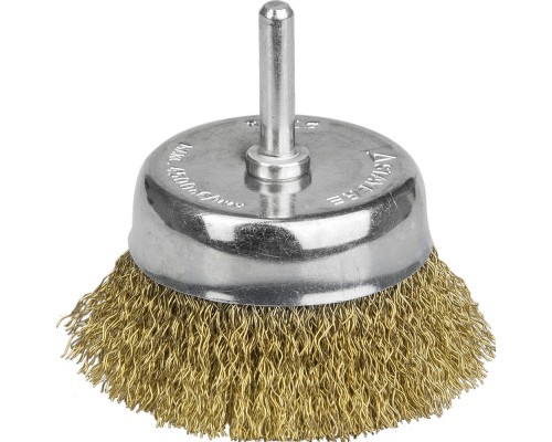 Чашечная щетка для дрели 75 мм, витая латунированная стальная проволока, 0.3 мм STAYER 35117-075_z01