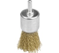 Щетка кистевая для дрели 30 мм, витая стальная латунированная проволока 0.3 мм STAYER 35113-30