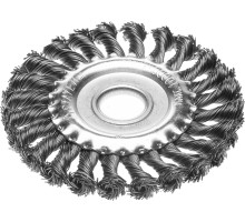 Щетка дисковая для УШМ 150 мм, жгутированная стальная проволока 0.5 мм STAYER 35120-150