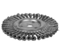 Щетка дисковая для УШМ 200 мм, жгутированная стальная проволока 0.5 мм STAYER 35120-200