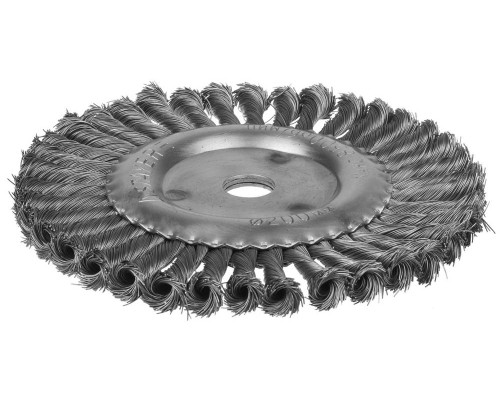 Щетка дисковая для УШМ 200 мм, жгутированная стальная проволока 0.5 мм STAYER 35120-200