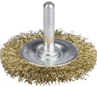 Щетка дисковая для дрели 50 мм, витая стальная латунированная проволока 0.3 мм STAYER 35114-050_z01