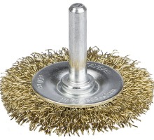 Щетка дисковая для дрели 50 мм, витая стальная латунированная проволока 0.3 мм STAYER 35114-050_z01
