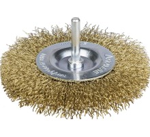 Щетка дисковая для дрели 75 мм, витая стальная латунированная проволока 0.3 мм STAYER 35114-075_z01