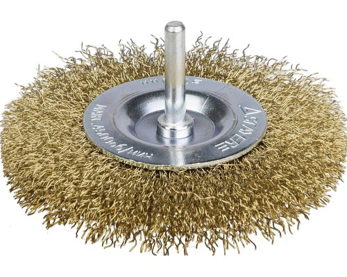 Щетка дисковая для дрели 75 мм, витая стальная латунированная проволока 0.3 мм STAYER 35114-075_z01