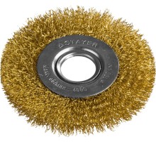 Щетка дисковая для УШМ 100 мм, жгутированная стальная проволока 0.5 мм STAYER 35122-100