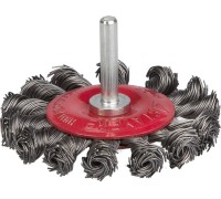 Щетка кистевая для дрели 75 мм, жгутированная стальная проволока 0.5 мм STAYER 35115-075_z01