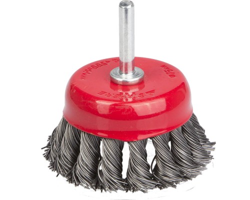 Щетка кистевая для дрели 75 мм, жгутированная стальная проволока 0.5 мм STAYER 35118-075_z01