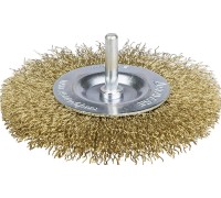 Щетка дисковая для дрели 100 мм, витая стальная латунированная проволока 0.3 мм STAYER 35114-100_z01