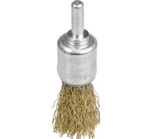 Щетка кистевая для дрели 17 мм, витая стальная латунированная проволока 0.3 мм STAYER 35113-17