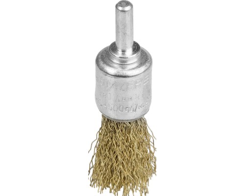 Щетка кистевая для дрели 17 мм, витая стальная латунированная проволока 0.3 мм STAYER 35113-17