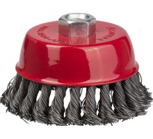 Чашечная щетка-крацовка для УШМ 80 мм, жгутированная стальная проволока 0.5 мм STAYER 35128-080_z01