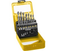 Набор сверл по металлу HSS-R, 19 шт, (1-10 мм), быстрорежущая сталь P6M5, класс В, мет.бокс STAYER 29602-H19-M_z01