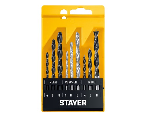 Набор комбинированных сверл Combi 9 предметов STAYER 29720-H9_z01