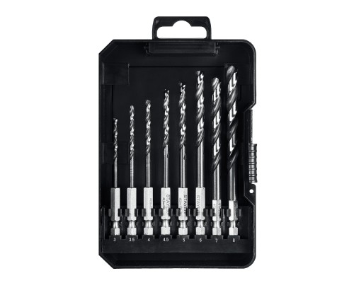 Набор сверл по металлу для винтовертов и шуруповертов IMPACT READY НЕХ-1/4", 8 шт STAYER 29603-H8