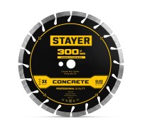 Диск алмазный по бетону и камню CONCRETE 300 мм STAYER 3668-300