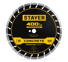 Диск алмазный по бетону и камню CONCRETE 400 мм STAYER 3668-400