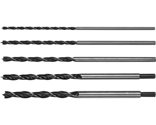 Набор сверл по дереву Maxdrill, 5 шт., 6-8-10-12-14x300 мм STAYER 2943-300-H5