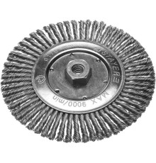 Щетка дисковая для УШМ 175 мм, стальная проволока 0.5 мм STAYER 35192-175